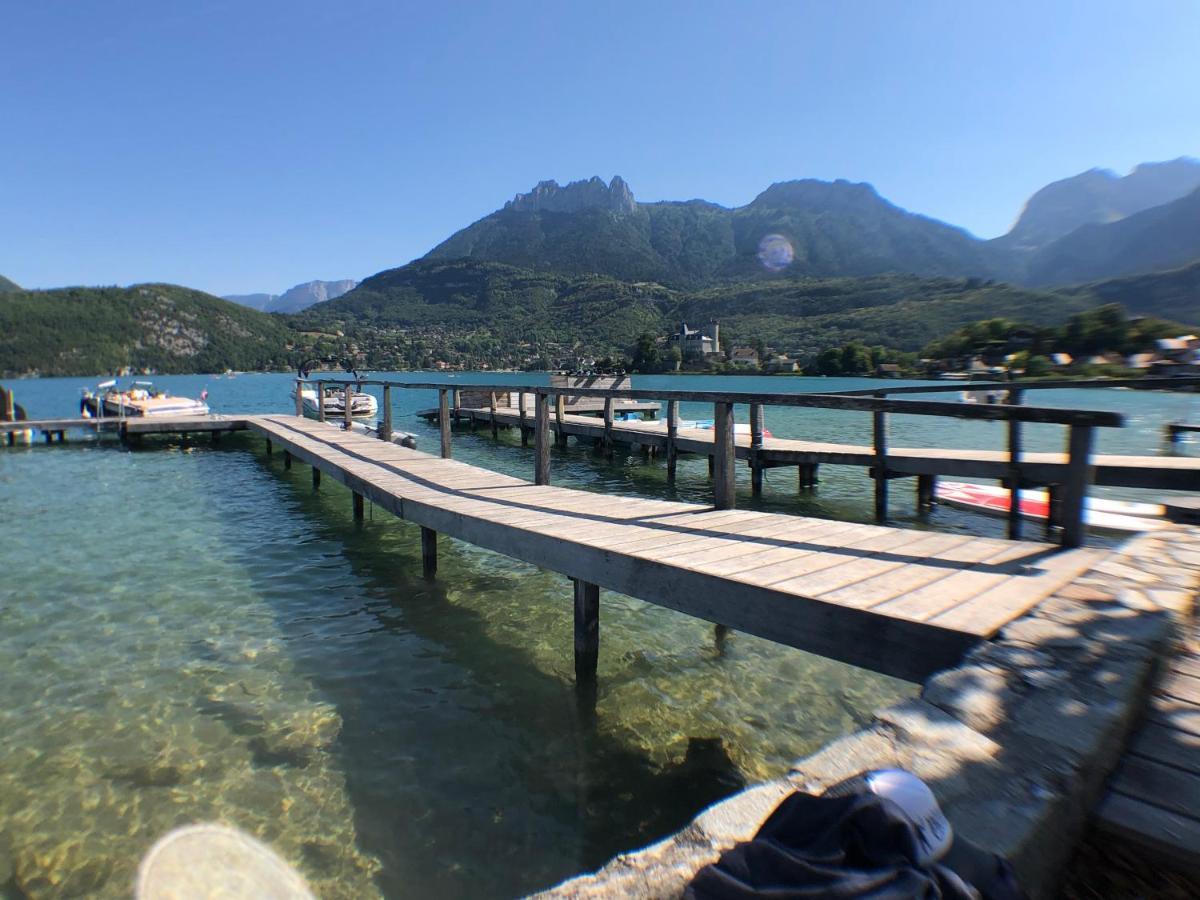 Au Bord Du Lac D'Annecy, Logement Type Loft, Dans Residence Avec Plage Et Ponton Privee Duingt Exteriör bild