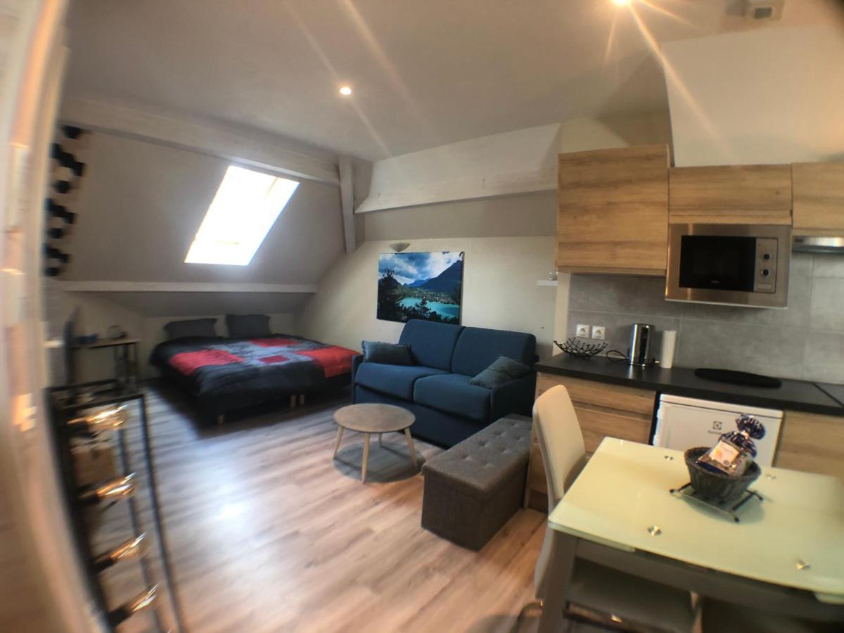 Au Bord Du Lac D'Annecy, Logement Type Loft, Dans Residence Avec Plage Et Ponton Privee Duingt Exteriör bild