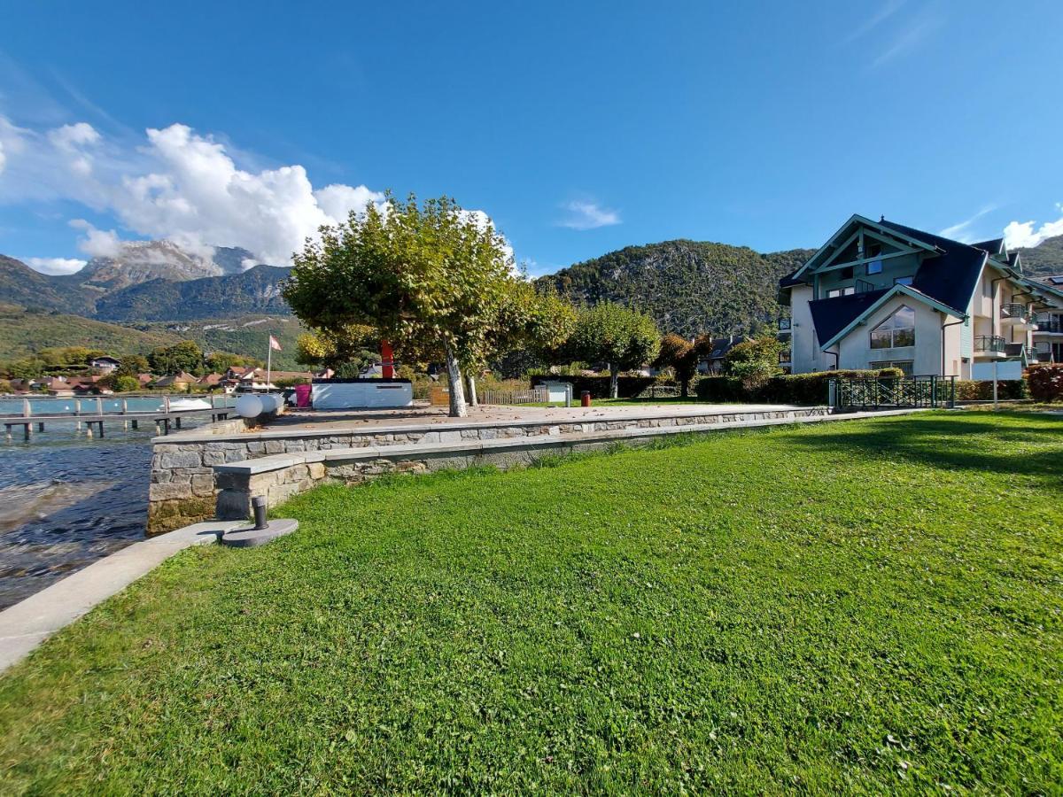 Au Bord Du Lac D'Annecy, Logement Type Loft, Dans Residence Avec Plage Et Ponton Privee Duingt Exteriör bild